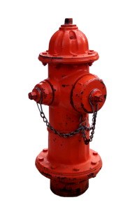 Red fire hydrant