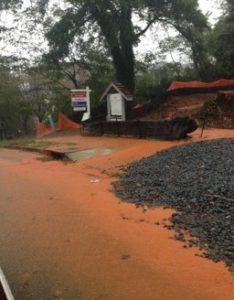 Flooding Street with a red Georgia Clay